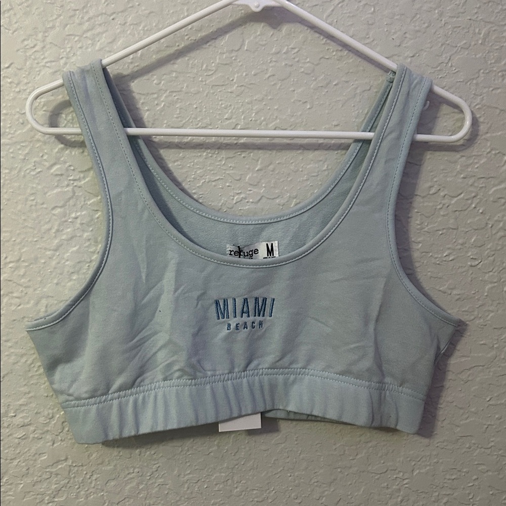 Refuge Sky Blue Miami Beach Tank Top